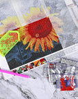 300 Pieces Diamond Painting Release Paper 15 X 15Cm and 15 X 10Cm Non-Stick Silicone Release Paper Double-Sided 5D Diamond Painting Accessories Cover Replacement Paper