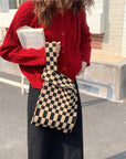Knitting Fabric Women Handbag