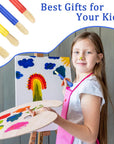 4 Piece Kids Paint Brushes, Jumbo Children'S Paintbrushes Artist Paint Brushes with Easy to Hold Handles Grip Toddler Tempera Paint Brushes Kids Craft Paint Brushes for Kids Painting
