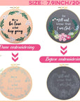 5 Sets Inspired Quote Embroidery Kit for Beginner Adult Motivational Embroidery Starter Kit Floral Cross Stamped Needlepoint Kit Embroidery Hoops Thread Needles for Adults Craft Lover