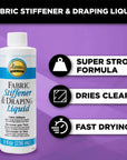 15588 Fabric Stiffener & Draping Liquid, 8 Ounce
