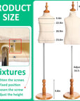 2 Pcs Kid Dress Form Old Adjustable Toddler Clothes Mannequins Children'S Mannequin with Wooden Base for Window Counter Studio Clothing Store Display (3-4 Years)