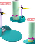 2-In-1 Cup Edging Tool, Cup Edger Cutting for Custom Tumblers, Tool for Drawing Level Line of Split Tumbler Cups (Teal)