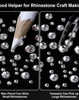 25000Pcs Silver Clear Rhinestones with B7000 Rhinestones Glue for Crafts, Flatback Gems Crystal Rhinestones Kit with Tweezer Picker Pens for Clothes Fabric Shoes, Tumblers,Jewelry Making