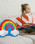 Plush Craft Rainbow Pillow, Fabric by Number Art & Crafts, No Sewing, Making Your Own DIY Rainbow Pillow, Kids Project, Learning Fun, Ages 5+