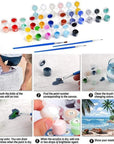 6 Pack Flowers Paint by Numbers Kits for Adults Beginners, DIY Paint by Numbers for Adults on Canvas without Frame, Drawing Paintwork with Paintbrushes Oil Painting for Home Wall Decor 7.9X11.8Inch