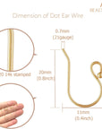 Earring Hooks 14K Gold Filled Ball Dot Ear Wire with Rubber Earring Backs Earwire for Jewelry Making Earring Supplies (4Pcs Ear Wire and 4Pcs Earring Backs, Total 8Pcs)