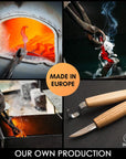 S01L Wood Spoon Carving Knives Set Spoon Making Tools Kit Whittling Knife Hook Knife Left-Handed Bowl Cup Kuksa for Beginners Woodworking Professional Left Handed Wood Carving Kit