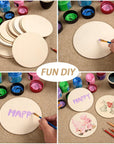 60 Pcs 6 Inch Wood Circles for Crafts Unfinished Wood Circles Wood Rounds Natural round Wooden Disc Cutouts Blank Wood Circle Slices for DIY Crafts, Coaster, Painting, Engraving, Home Decor