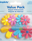 Multicolor Daisy Flowers Applique Clothing Iron on Patches, 8Pc, Sizes Vary