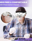 Magnifying Glass with Light Hands Free - 1X to 14X Magnifying Glasses with Light for Close Work, Jewelers Magnifying Glass Magnifying Headset with 6 Lenses for Hobby, Reading, Crafts