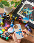 Color Change Acrylic Paint Set, 16 Colors Chameleon Colors Acrylic Paint in Bottles (60Ml/2Oz), Non-Toxic for Artists, Beginners and Kids on Rocks, Crafts, Canvas, Wood, Fabric, Ceramic