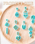 Polymer Clay Cutters, Set of 19 Shapes Boho Clay Cutters for Polymer Clay Jewelry, Organic Clay Earrings Cutters, Polymer Clay Cutters for Polymer Clay Jewelry Making