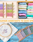 Ribbon Organizer Set Cardboard Ribbon Spools Embroidery Floss Ribbon Holder Ribbon Organizer Embroidery Thread Holder Empty Cardboard Yarn Bobbin for Cross Stitch Craft DIY Sewing (200 Pcs)