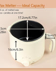 Wax Melter for Candle Making 1.8L/60Oz Electric Wax Melter with Pouring Spout Included - Wicks, Wick Stickers, Centering Device, Stirring Spoon