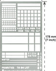 No.423 Metal Stencil for Bullet Journaling, Makeselife Stencil Bookmark, Planning, Banners, Lines, Lists, Planner Stamps, Habit Tracker, Dot Journal Stencil for Diary, Template, Scrapbook