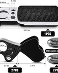 3 Pieces Jewelry Loupe 30X 60X 90X Illuminated Magnifier Jewelers Eye Loupe Foldable Jewelry Pocket Magnifying Glass Loop with UV Black Light LED Light for Gems Coins Stamps Plants Watch Rock