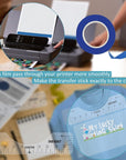 DTF Transfer Film and DTF Powder Set, Direct to Film Starter Kit Contains 20 Sheets A4 PET Film, 8.8 Oz Hot Melt Powder, 45 Ft Recognition Tape, 2Pcs T-Shirt Ruler Guide for Printing on T-Shirts