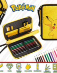 Pencil Case for Boys, Pikachu Filled Pencil Case Stationery Set