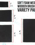 Variety Pack Foam Sponge Wood Handle Paint Brush Set (Value Pack of 20 Brushes) - Lightweight, Durable and Great for Acrylics, Stains, Varnishes, Crafts, Art