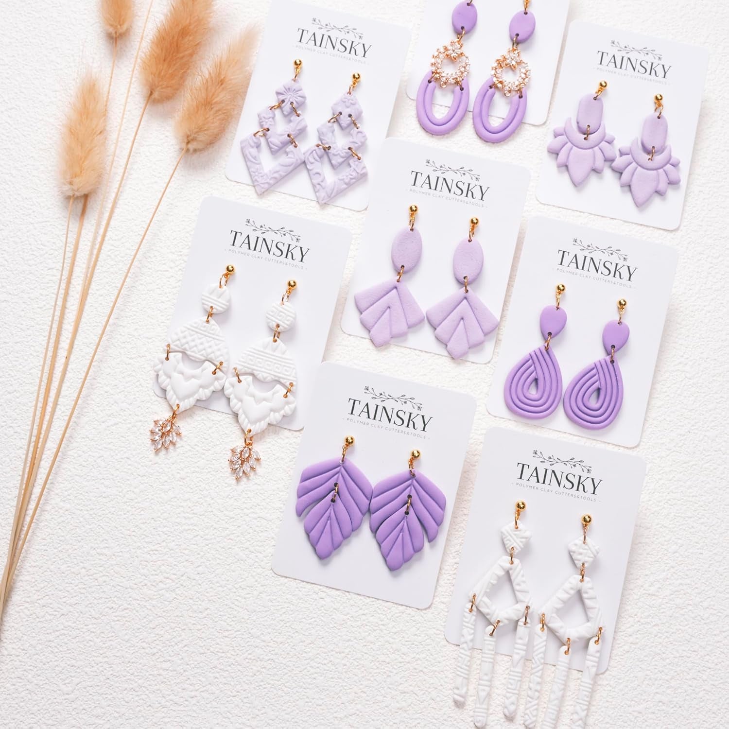 Polymer Clay Cutters, Set of 19 Shapes Boho Clay Cutters for Polymer Clay Jewelry, Organic Clay Earrings Cutters, Polymer Clay Cutters for Polymer Clay Jewelry Making