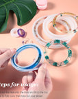 9 Pieces Silicone Bracelet Mold and Ring Resin Casting Mold Set round Epoxy Jewelry Mold Silicone Bangle Ring Mold for Jewelry DIY Crafts Making Supplies