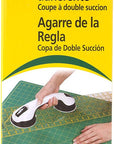 Double Suction Cup Ruler Grip, White