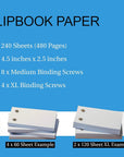 Blank Flip Book Paper with Holes - 240 Sheets (480 Pages) Flipbook Animation Paper : Works with Flip Book Kit Light Pads : for Drawing, Sketching Supplies/Comic Book Kit - Drawing Paper Animation Kit