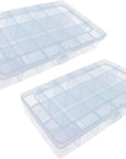 8-Grid Snack Box Container with Removable Dividers Plastic Organizer Box for Candies Snacks Electronics Jewelry Small Parts (7.3In X 4.9In)