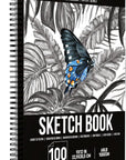 - Professional 100 Sheets Sketch Book 9"X12" with Spiral Bound and Hardback Cover - White Acid-Free Drawing Paper (100 G)