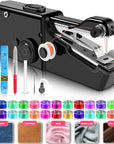 Handheld Sewing Machine with 35PCS Accessories, Easy Operated and Quick Repairing Portable Sewing Machine for Beginners, Mini Sewing Machine for Home Travel DIY, Black