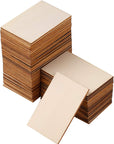 100 Pieces 2 X 3 Inches Unfinished Wood Pieces Rectangle Blank Sharp Corners Wooden Sheets for DIY Arts Craft Project