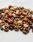 500 PCS Wooden Beads for Jewelry Making Adults, Painted Assorted African Beads, Macrame Supplies Beads, Craft Jewelry Wood Beads for Bracelets & Necklace, Large & Small round Barrel Tubular