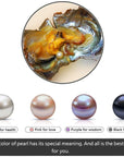 10 PC Freshwater Cultured Pearl Oyster Oval Pearls with White/Pink/Purple/Black, Birthday Gifts(7.5-8Mm)