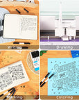 Dual Tip Pens for Cricut Maker 3/Maker/Explore 3/Air 2/Air, Black Pens Set of 7 Pack Dual Tip Marker Fine Point Pen Writing Drawing Accessories for Cricut Machine (0.4 Tip & 1.0 Tip)