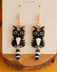 28 Pieces Enamel Cat Charms with Swinging Tails for Jewelry Making and Crafting - Cute Animal Charm for Bracelets Earrings Necklaces Crafts (28Pcs Cat-B)