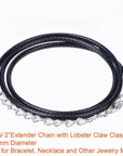 50Pcs 18" Black Waxed Necklace Cord for Jewelry Making
