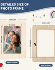 Picture Frame Painting Craft Kit for 4 * 6 Photo,10Pcs DIY Unfinished Wooden Picture Frames with 12Pcs Painting Color Pen 4 Sheets Crystal Diamond Stickers for DIY Craft