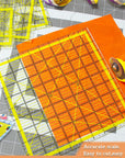 4 Piece Quilting Ruler,Acrylic Square Ruler,Quilting Templates,With Non Slip Rings 50 Pieces(4.5“X4.5”、6“X6”、9.5“X9.5”、12.5“X12.5”)