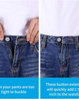 12PCS Button Extenders for Jeans, Pants Waist Button Extender for Women Men, 3 Colors Pant Waistband Expander, Pants Waist Extension 1-1.4 Inches