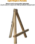 AUVOTTOKA Portable 9" Wood Tripod Tabletop Display Easel for Artist Painting, Sketching, Displaying Photos, Decorative Plates and More