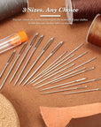 Large-Eye Needles Steel Yarn Knitting Needles Sewing Needles Darning Needle, 9 Pieces (Pointed)