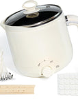 Wax Melter for Candle Making 1.8L/60Oz Electric Wax Melter with Pouring Spout Included - Wicks, Wick Stickers, Centering Device, Stirring Spoon
