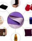 Self Adhesive Velvet Flock Liner for Jewelry Drawer Craft Fabric Peel and Stick(Purple), Soft Velvet Liner for Drawer DIY 17.7" X 117"