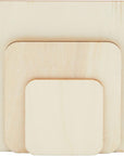 Set of 130 Unfinished Wooden Squares and Circles for Wood Burning Projects, DIY Crafts (3 Sizes/Shape)