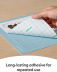 Light Grip Cutting Mat 8.5In X 12In, Reusable Cutting Mats for Crafts, Use with Printer Paper, Vellum, Light Cardstock & More, Blue