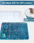 5 PCS Resin Molds Silicone Molds for Epoxy Resin with Large Rolling Tray Mold and Grinder Mold for Grind and Storage DIY Resin Casting