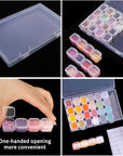 168 Slots 6Pcs 28 Grids Diamond Painting Boxes Plastic Organizer, Bead Organizer