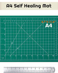 Self Healing Sewing Mat, Rotary Cutting Mat Double Sided 5-Ply Craft Cutting Board for Sewing Crafts Hobby Fabric Precision Scrapbooking Project 9Inch X 12Inch(A4)
