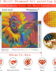Diamond Mosaic Painting Kits for Adults Sunflower DIY Diamond Art Kit Hummingbird Full Drill round Diamond Dots Painting Gem Art Kit Beginners Home Wall Decor Gifts 12X12In